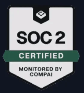 SOC 2 Certified, monitored by Compai